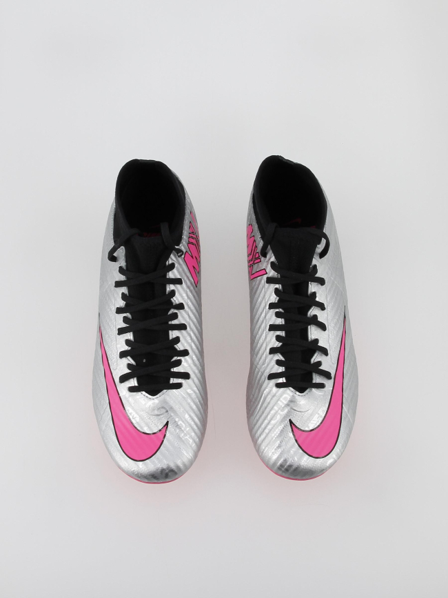 Chaussures de football zoom superfly 9 fg/mg argenté - Nike