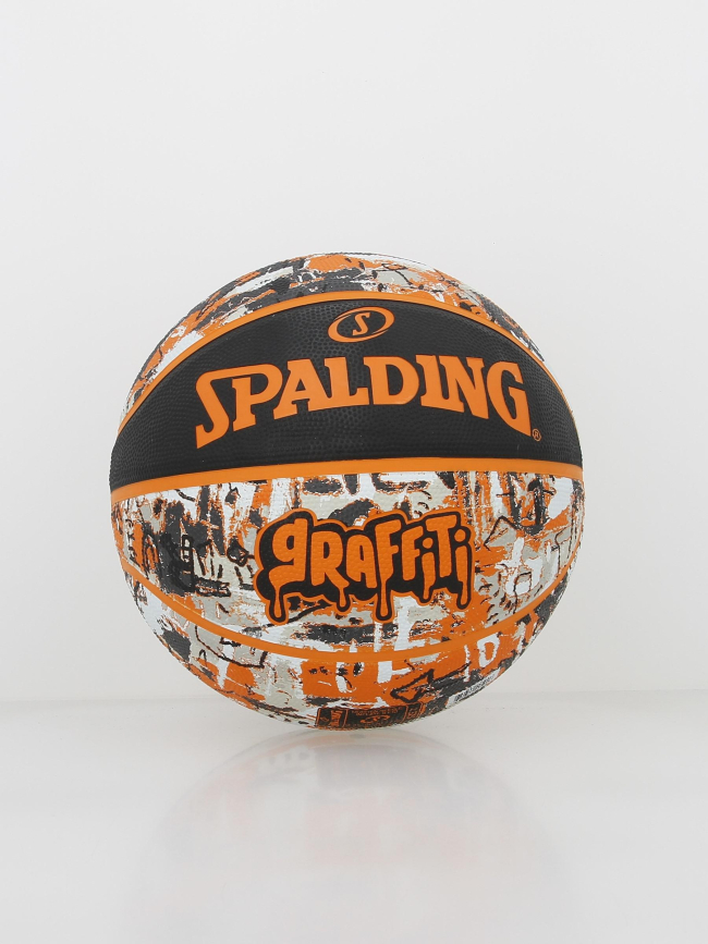 Ballon de basketball graffitis orange noir - Spalding