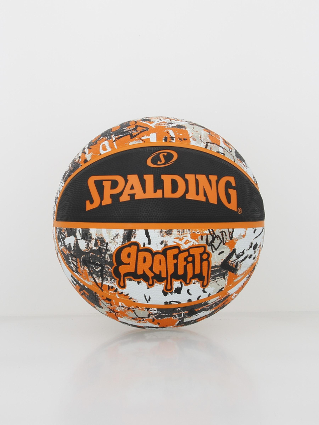 Ballon de basketball graffitis orange noir - Spalding