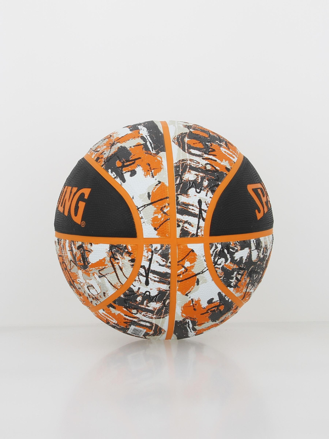 Ballon de basketball graffitis orange noir - Spalding