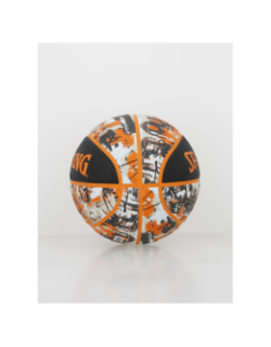 Ballon de basketball graffitis orange noir - Spalding