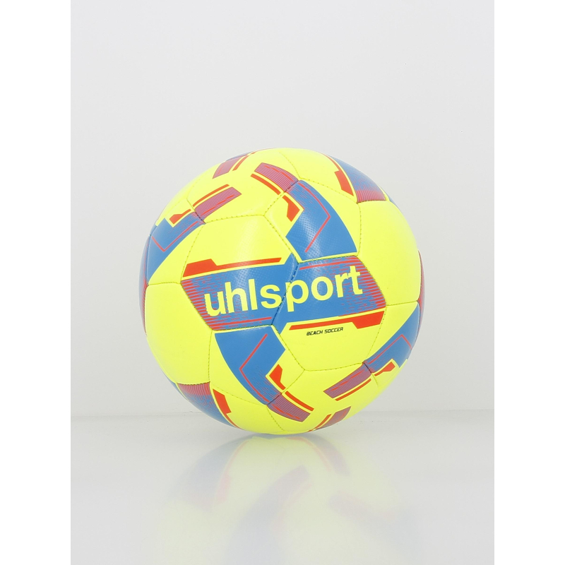 Ballon de football sur sable jaune fluo - Uhlsport