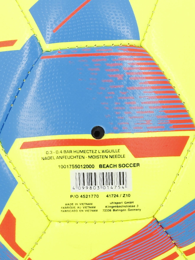 Ballon de football sur sable jaune fluo - Uhlsport