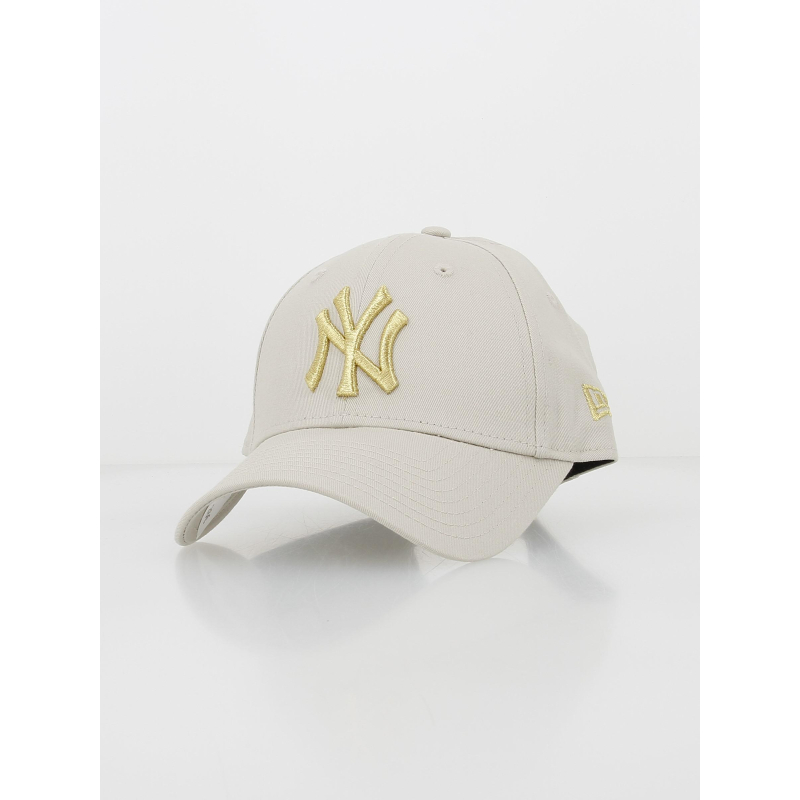 Casquette 9forty logo doré métallique beige femme - New Era