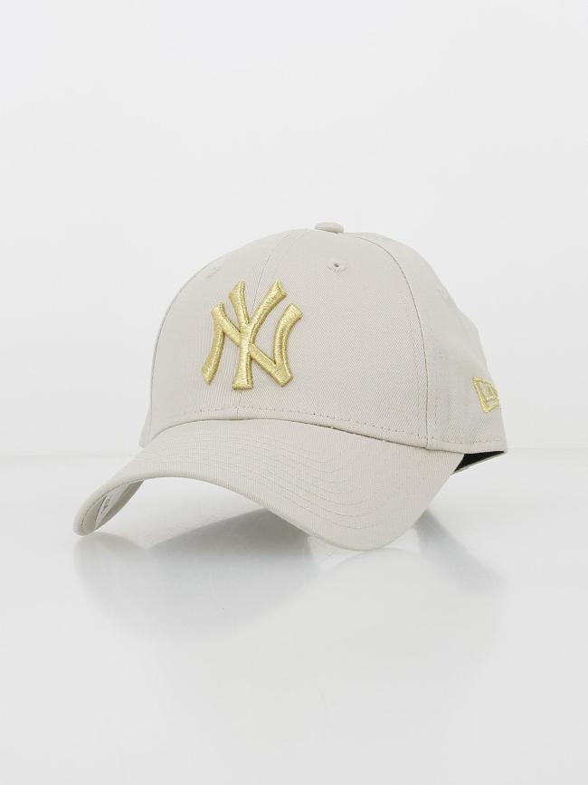 Casquette 9forty logo doré métallique beige femme - New Era