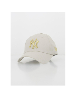 Casquette 9forty logo doré métallique beige femme - New Era