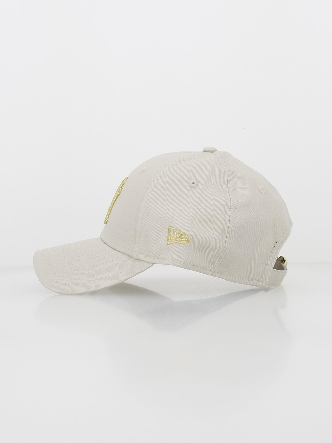 Casquette 9forty logo doré métallique beige femme - New Era