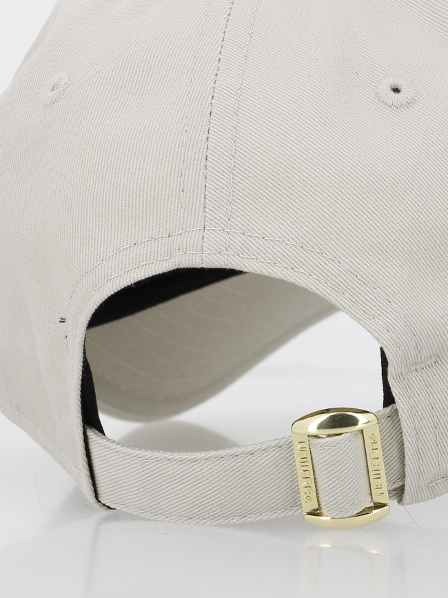 Casquette 9forty logo doré métallique beige femme - New Era