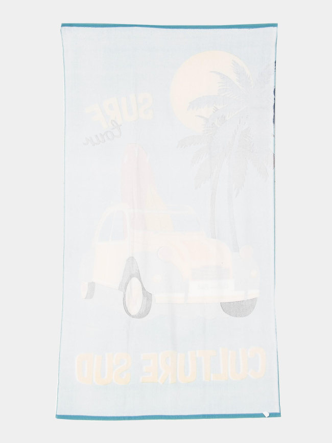 Serviette de plage vintage voiture multicolore - Culture Sud
