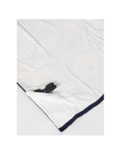 Serviette de plage rectangle à fleurs carnac bleu marine - Cabaïa