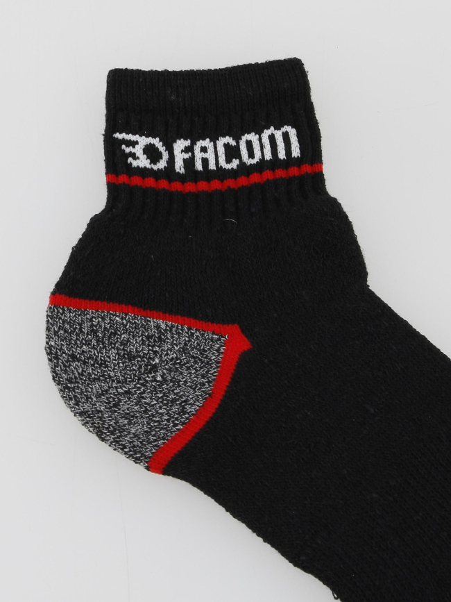 Pack 3 paires de chaussettes de travail quarter noir homme - Facom