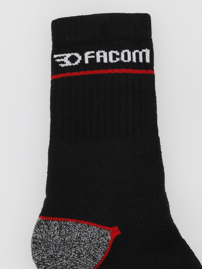 Pack 3 paires de chaussettes hautes travail noir homme - Facom