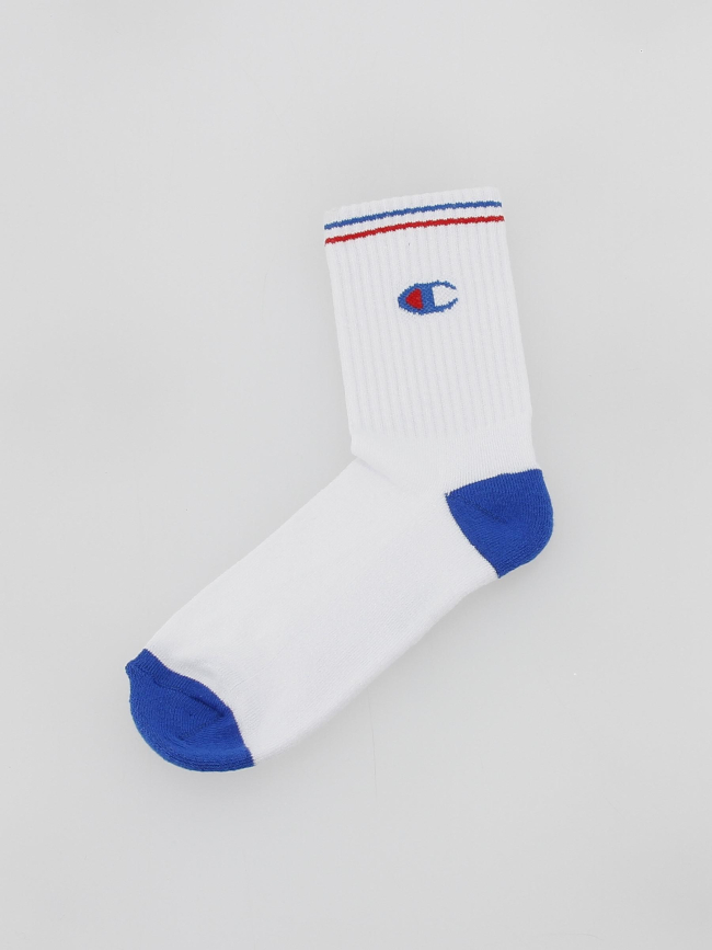 Pack 3 paires de chaussettes crew blanc bleu - Champion