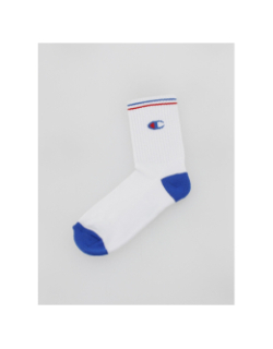 Pack 3 paires de chaussettes crew blanc bleu - Champion