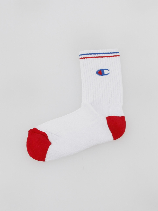 Pack 3 paires de chaussettes crew blanc bleu - Champion