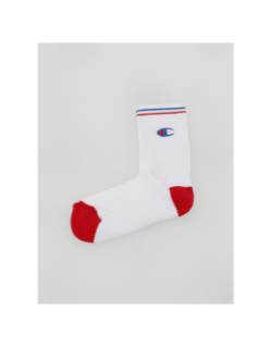 Pack 3 paires de chaussettes crew blanc bleu - Champion