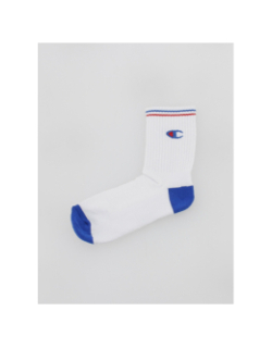 Pack 3 paires de chaussettes crew blanc bleu - Champion