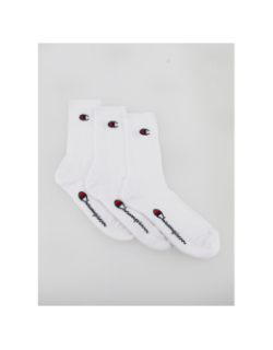 Pack 3 paires de chaussettes crew calzini blanc - Champion