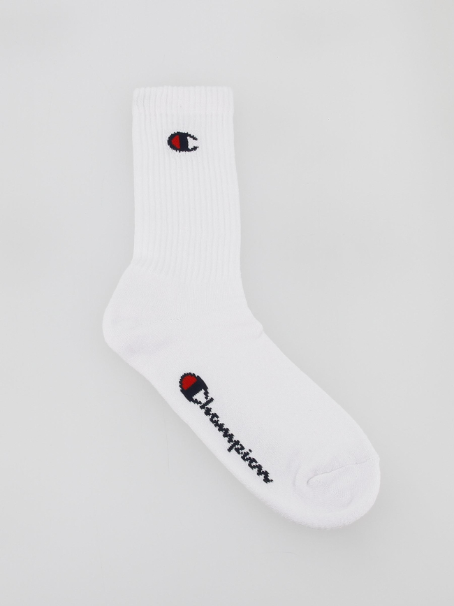 Pack 3 paires de chaussettes crew calzini blanc - Champion