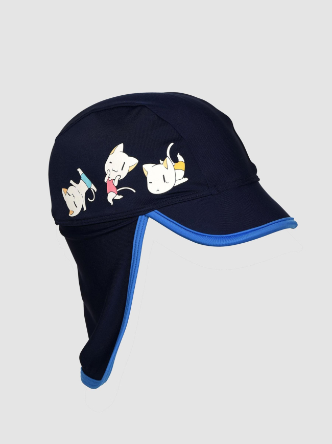 Casquette de bain friends chat graphic bleu enfant - Arena