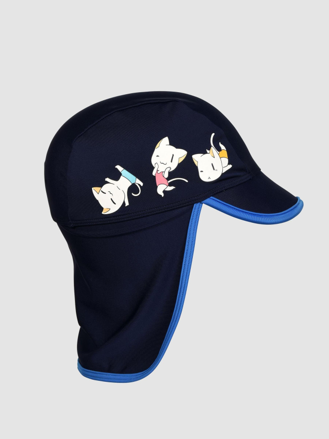 Casquette de bain friends chat graphic bleu enfant - Arena