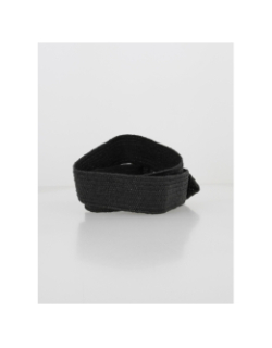 Ceinture raphia fania noir femme - Deeluxe