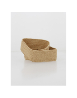 Ceinture raphia fania beige femme - Deeluxe