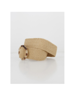 Ceinture raphia fania beige femme - Deeluxe