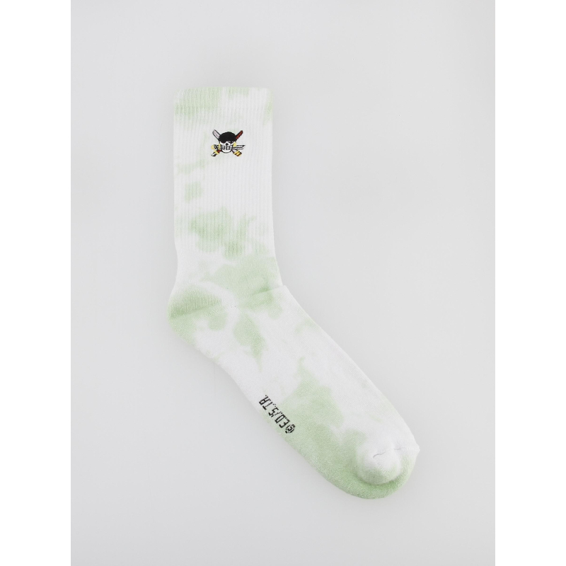 Chaussettes tie and dye one piece blanc vert - Capslab