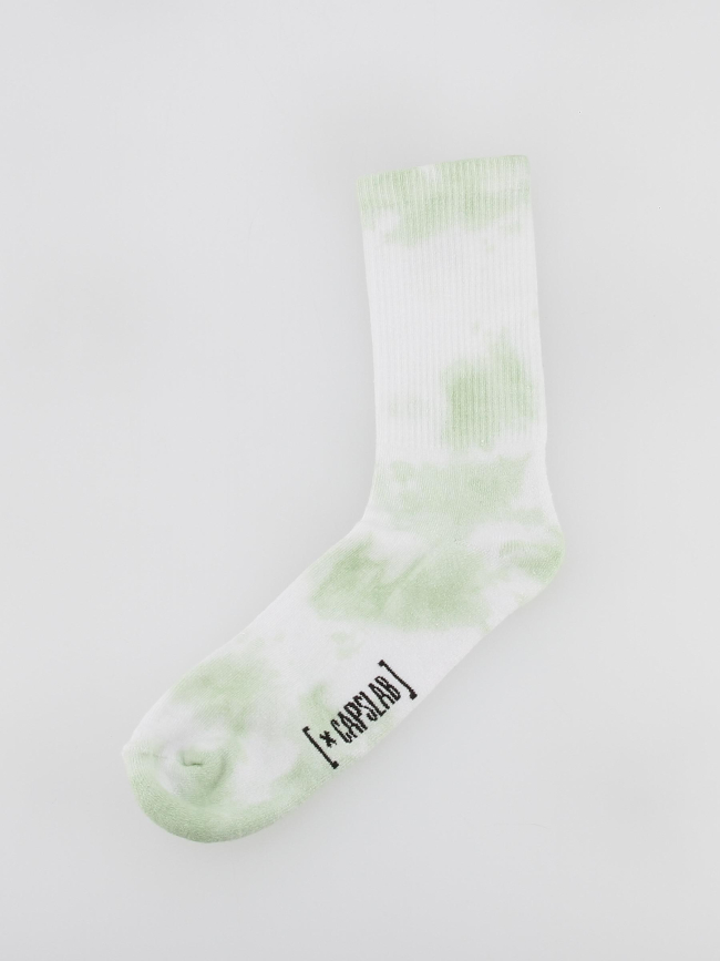 Chaussettes tie and dye one piece blanc vert - Capslab