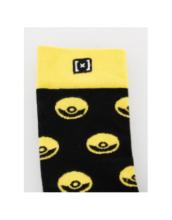 Chaussettes déparaillées pikachu noir jaune - Capslab