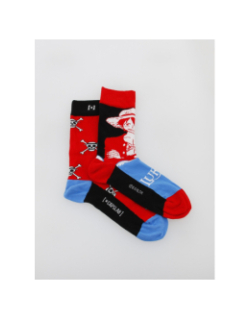 Chaussettes depareillées one piece rouge - Capslab