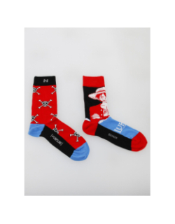 Chaussettes depareillées one piece rouge - Capslab