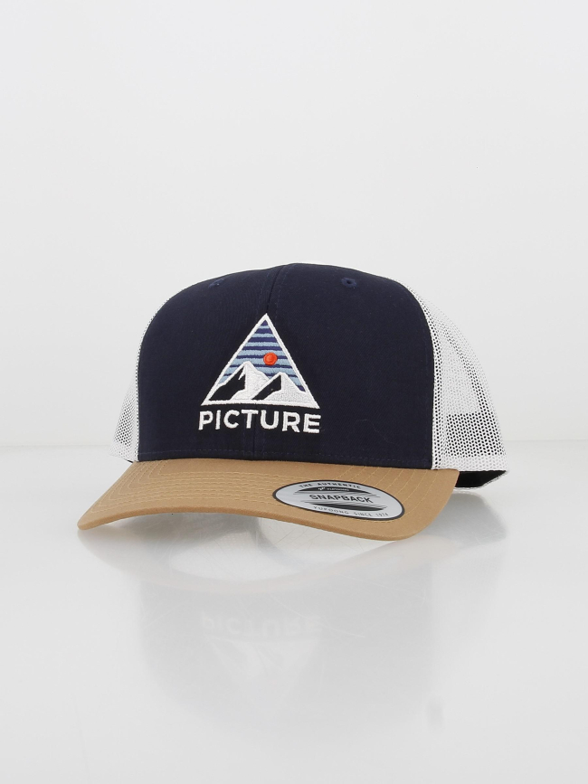 Casquette trucker kuldo bleu marine marron - Picture