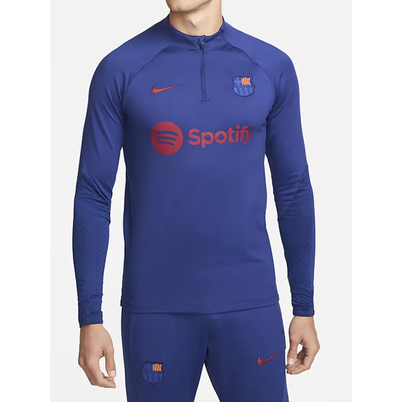 Sweat zippé de football fc barcelone bleu homme - Nike