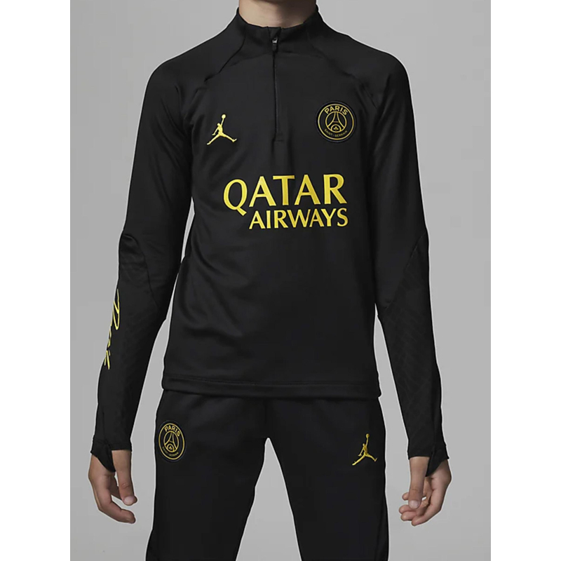 Sweat de football psg driltop jaune noir enfant - Nike