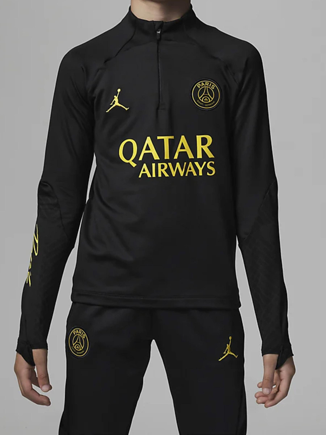 Sweat de football psg driltop jaune noir enfant - Nike