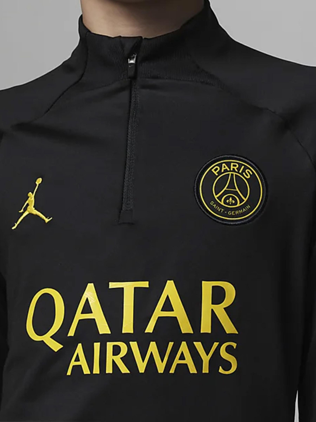 Sweat de football psg driltop jaune noir enfant - Nike