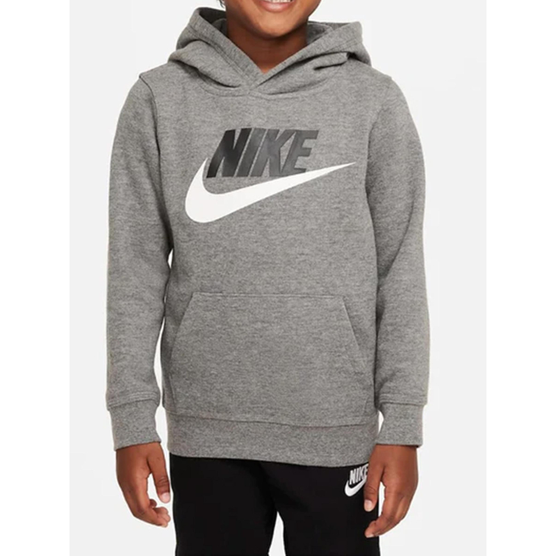 Sweat à capuche club hbr gris chiné enfant - Nike