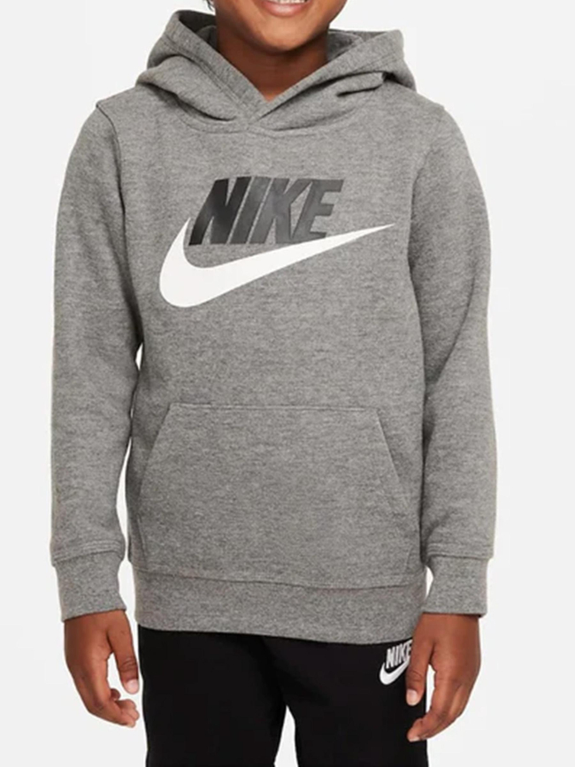 Sweat à capuche club hbr gris chiné enfant - Nike