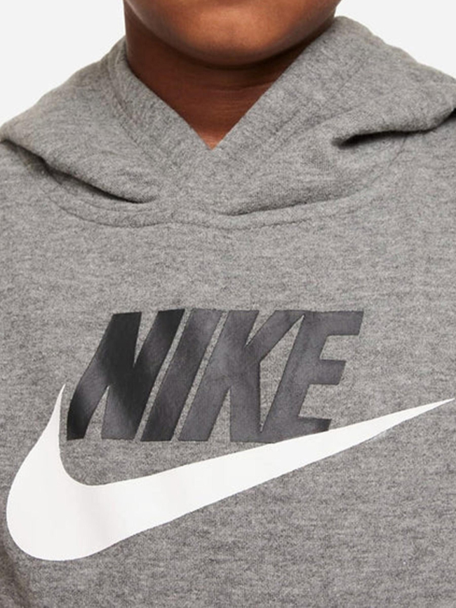 Sweat à capuche club hbr gris chiné enfant - Nike