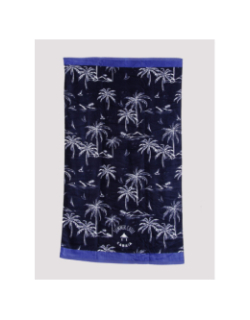 Serviette de plage rectangle palmier palma bleu - Cabaïa