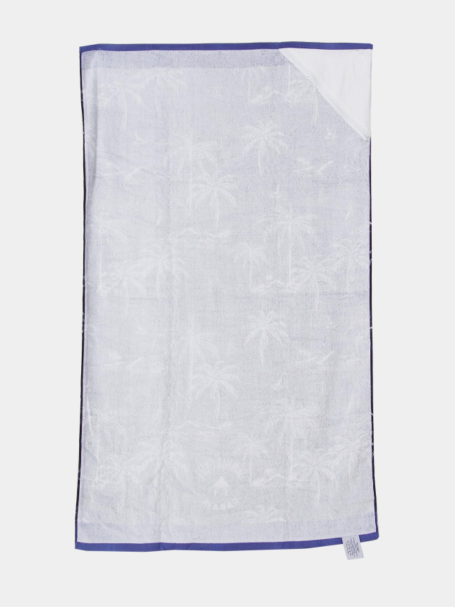 Serviette de plage rectangle palmier palma bleu - Cabaïa