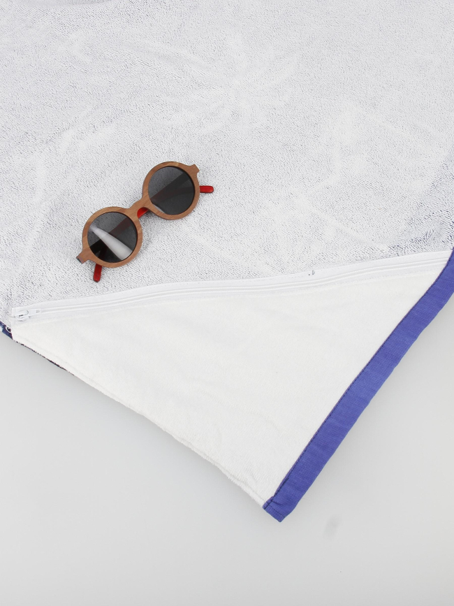 Serviette de plage rectangle palmier palma bleu - Cabaïa