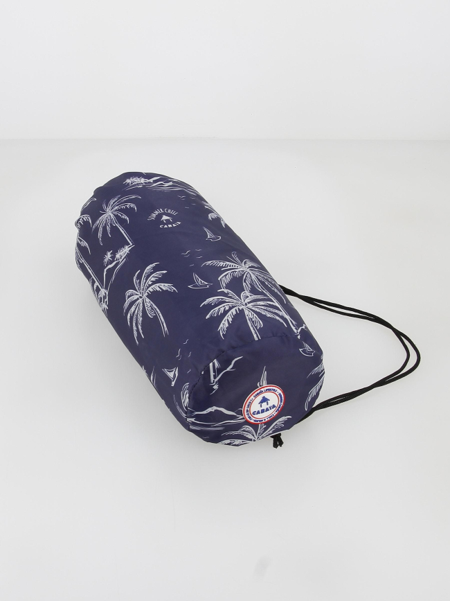 Serviette de plage rectangle palmier palma bleu - Cabaïa