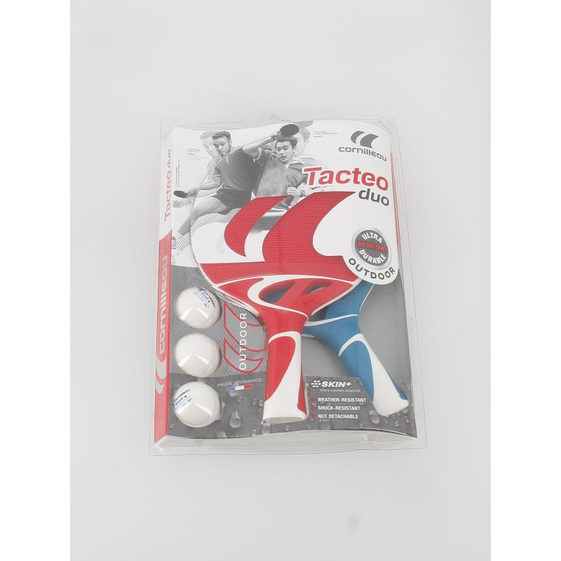 Pack 2 raquettes tennis de table tacteo rouge bleu - Cornilleau