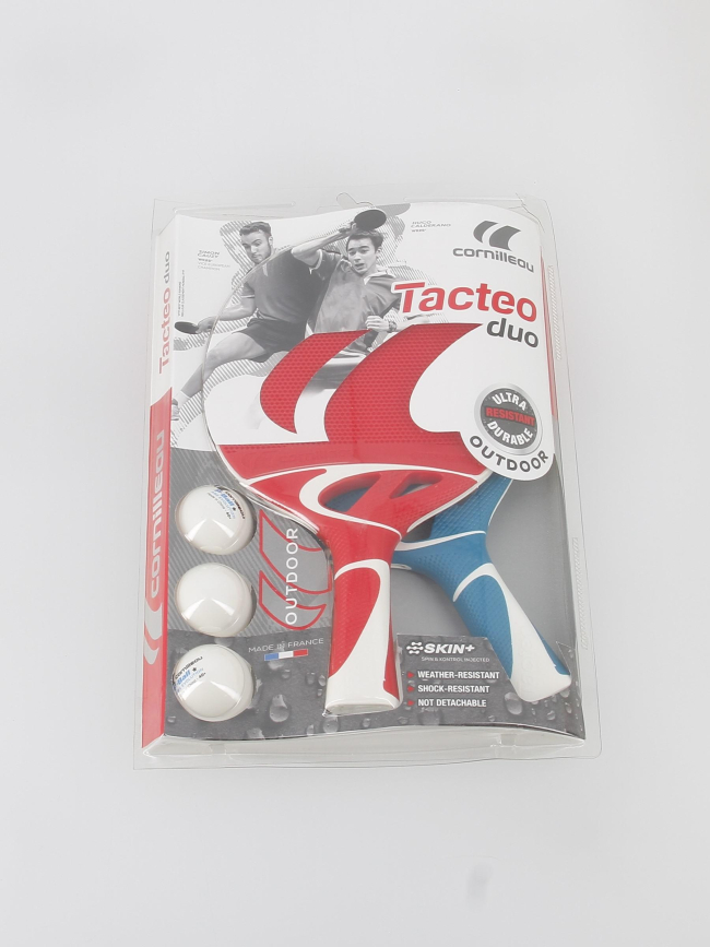 Pack 2 raquettes tennis de table tacteo rouge bleu - Cornilleau