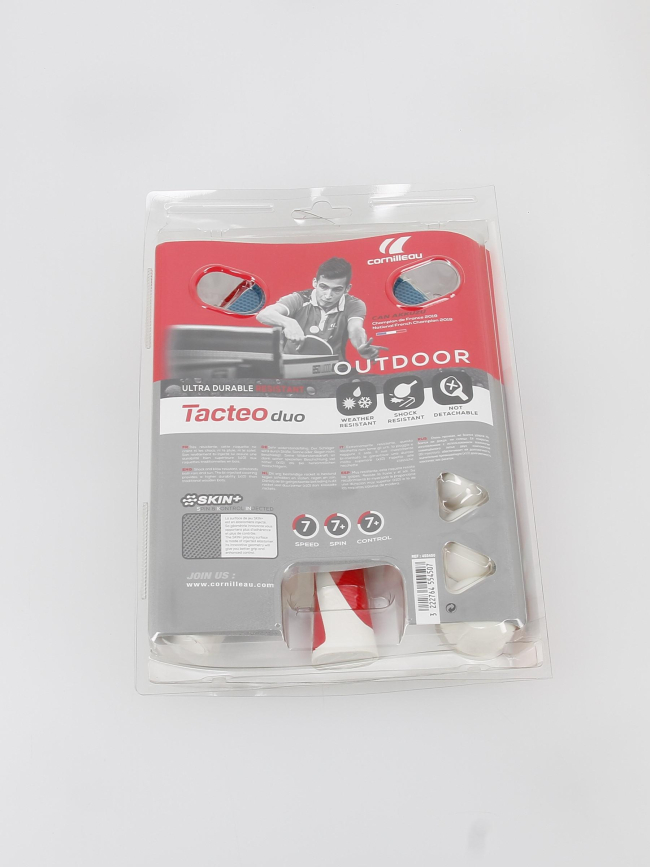 Pack 2 raquettes tennis de table tacteo rouge bleu - Cornilleau