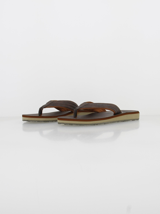 Tongs carver nubuck marron homme - Quiksilver