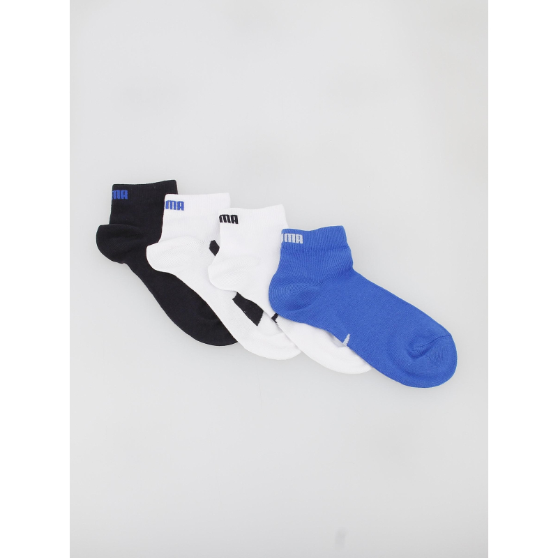 Pack 4 paires de chaussettes quarter bleu enfant - Puma